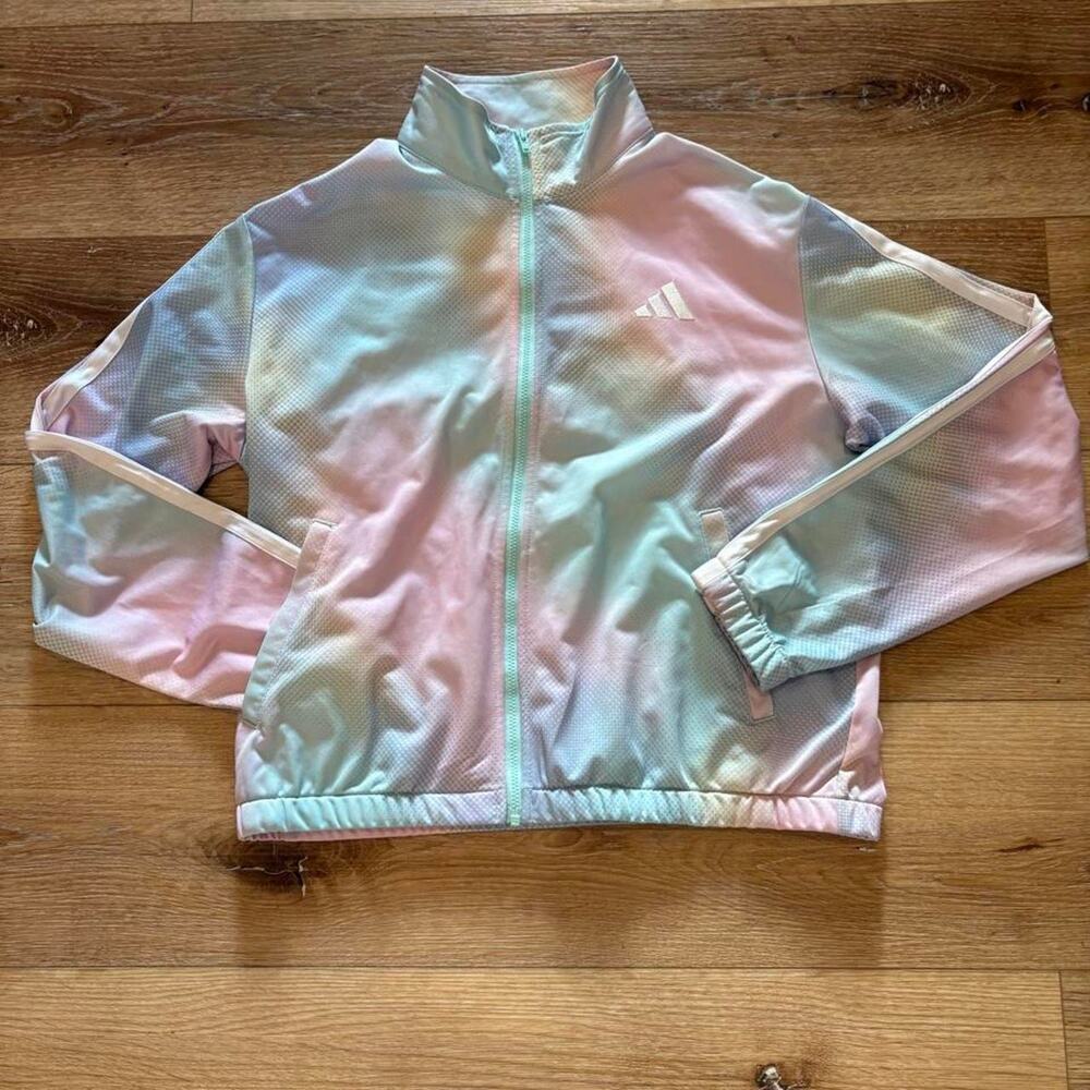 Girls adidas pastel Zip Up JACKET-SIZE XL(16)